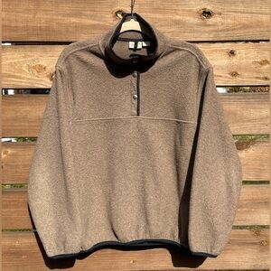 Vintage Women's Woolrich Brown 1/2 Snap Pullover Polartech Fleece
